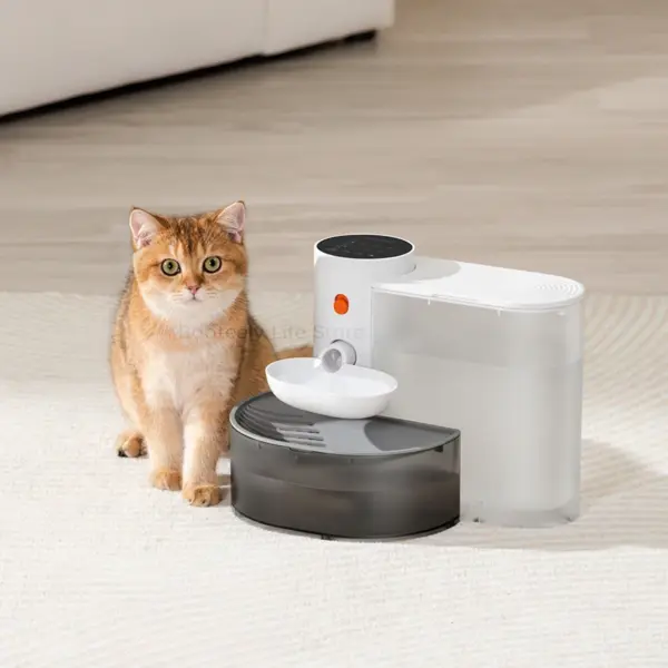 Dispenser Pet Water Fountain Moving Water Unplugged Automatic