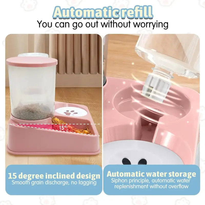 Automatic Pet Food And Water Feeder Gravity - Image 4