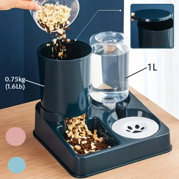 Automatic Pet Food And Water Feeder Gravity